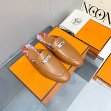 Hermès Camel Gladiator Sandals - Front View