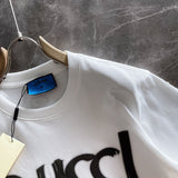 Close-up detail shot of Gucci luxury clothing with monogram-inspired silhouette