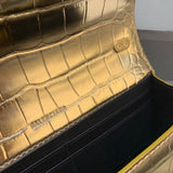 Statement Vegan Leather Handbag - Statement Silhouette | Women's Luxury Handbag #419 - texture close-up (image 9) of designer-inspired handbag