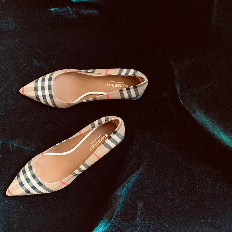Sophisticated Faux Leather Shoes - Smooth Faux-Leather Finish | Women's Statement Footwear #1514 - hardware and detail close-up (image 5) of designer-inspired shoes
