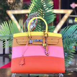 Side view of smart structured handbag