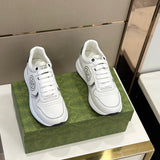 Side profile of Gucci bold contrast sneakers minimalist modern build