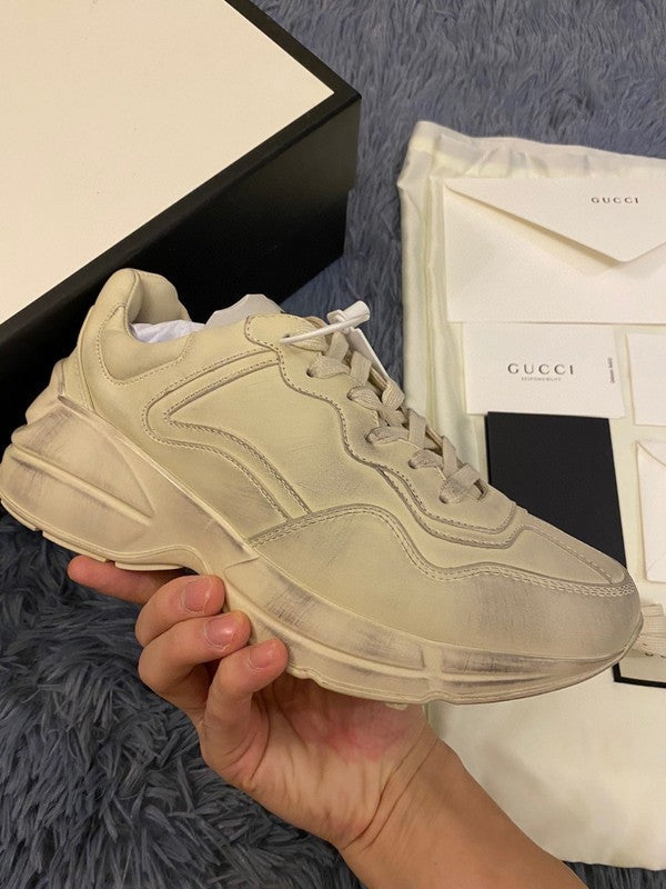 Gucci sneakers detailed view showing premium designer craftsmanship