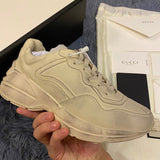 Gucci sneakers detailed view showing premium designer craftsmanship