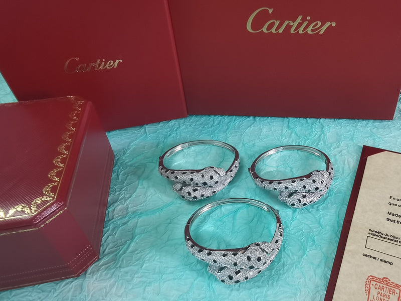 Close-up detail view of Cartier unisex jewelry piece
