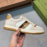 Gucci stone beige luxury sneakers view 5 chunky sole construction