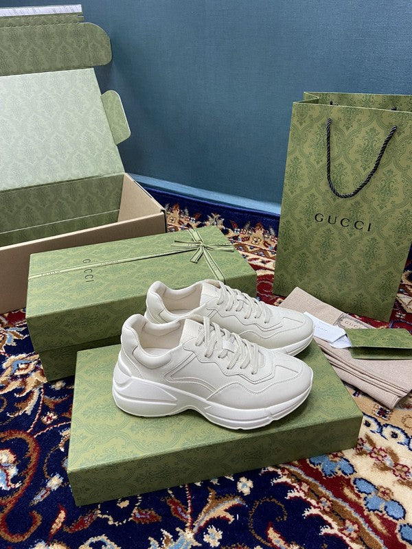 Gucci tonal black luxury sneakers view 9 chunky sole construction