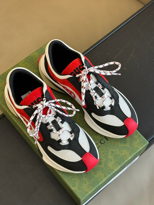 Gucci muted earth tones luxury sneakers view 6 cushioned comfort fit