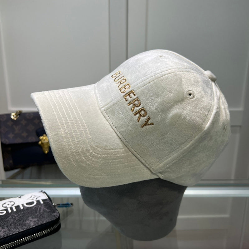 Angled view of Burberry unisex cap