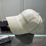 Angled view of Burberry unisex cap