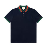 Side profile of Polo cotton polo shirt with logo-detail design