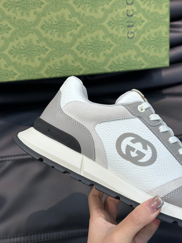 Gucci classic monochrome luxury sneakers view 6 heritage-inspired look