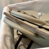 Side view of versatile structured handbag