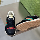 Gucci classic monochrome luxury sneakers view 9 heritage-inspired look