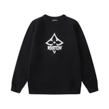 Back view of Louis Vuitton luxury clothing with label-forward styling