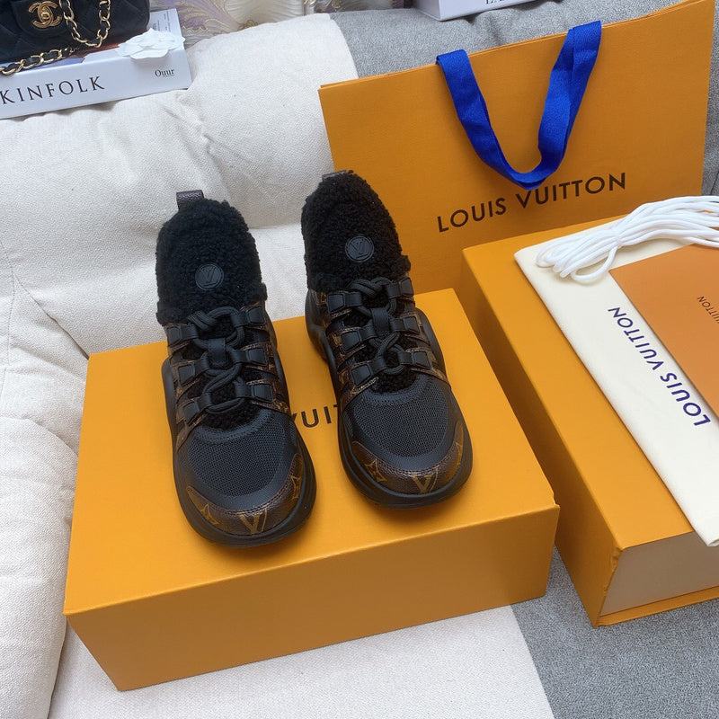 Louis Vuitton Burgundy Chelsea Boots - Full Silhouette View