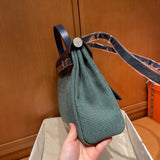 Side view of statement structured handbag