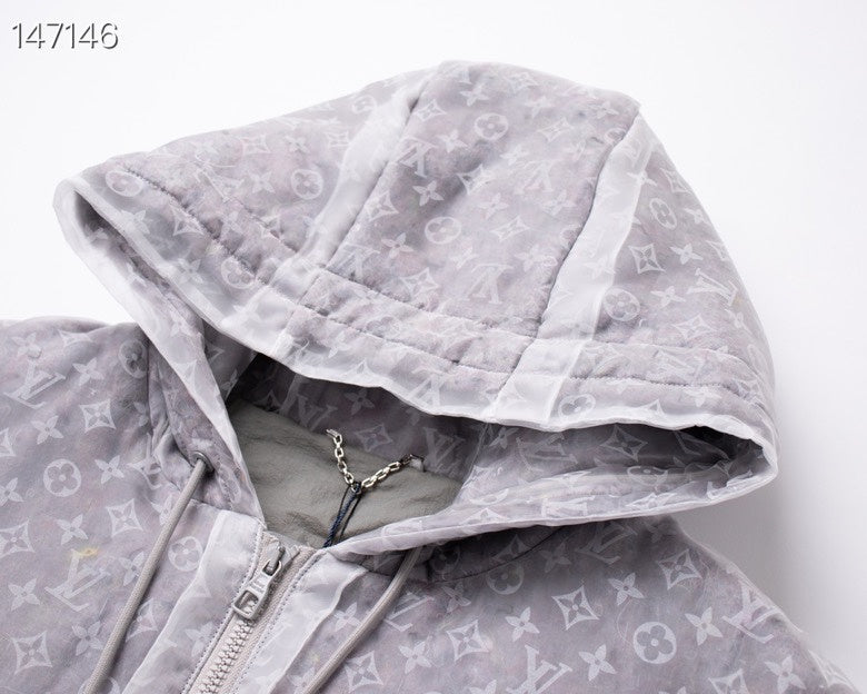 Back view of Louis Vuitton luxury clothing with tailored silhouette