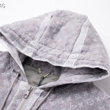 Back view of Louis Vuitton luxury clothing with tailored silhouette