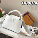 Front view of classic chic women's handbag – women's statement bag