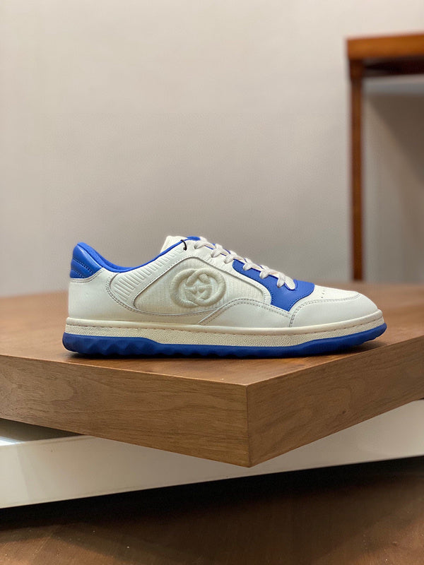 Gucci two-tone luxury sneakers view 6 signature lace-up style