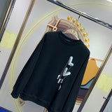 Side profile of Louis Vuitton luxury clothing with signature branding