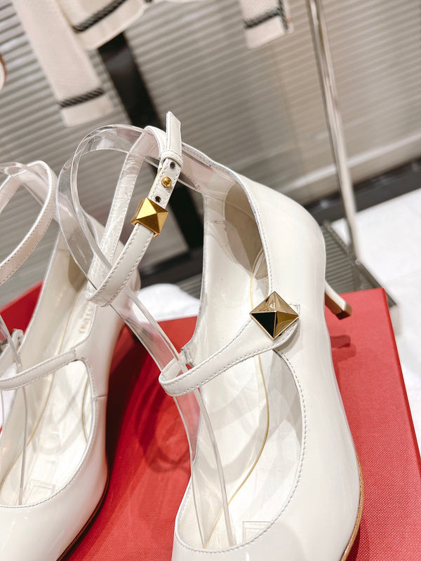Close-up of Valentino Garavani shoes craftsmanship
