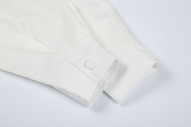 Side profile of Louis Vuitton luxury clothing with logo-detail design