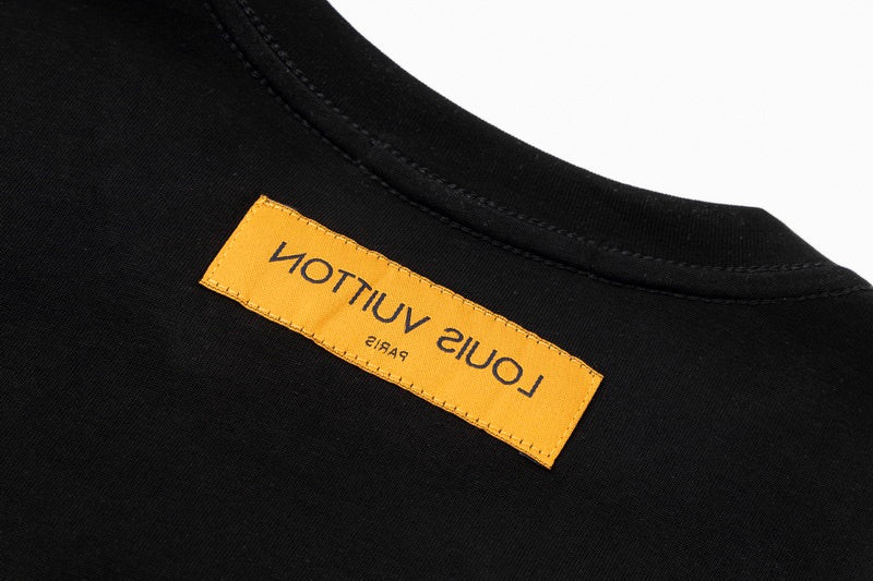 Back view of Louis Vuitton cotton t-shirt with logo-detail design