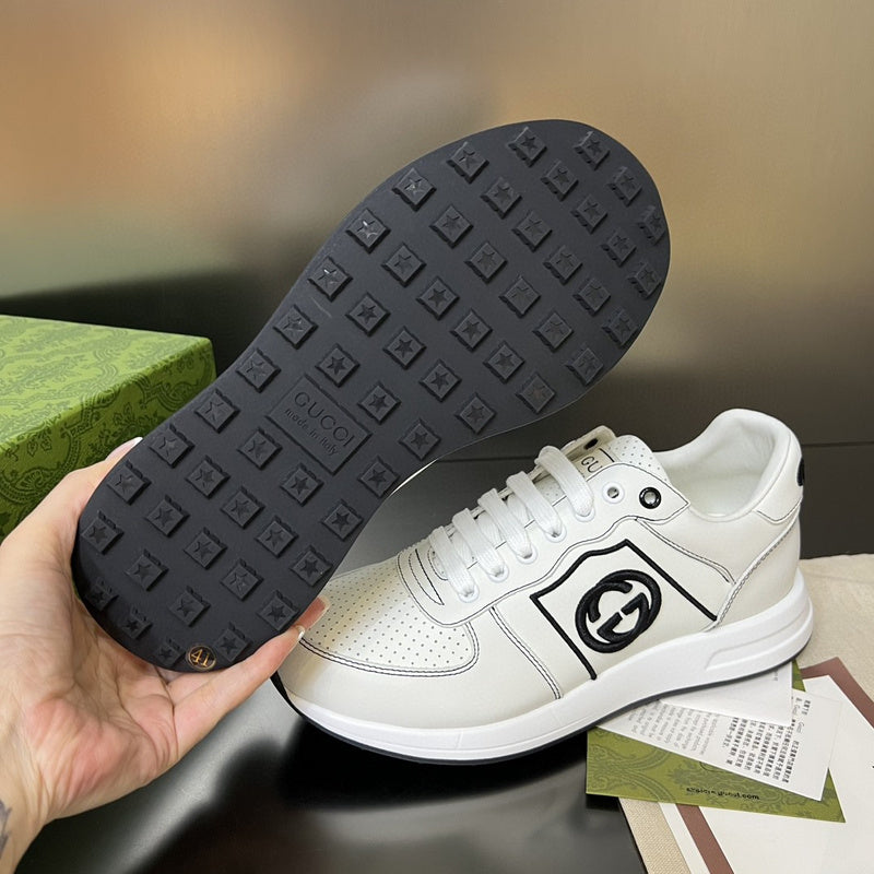 Gucci sneakers detailed view showing premium designer craftsmanship