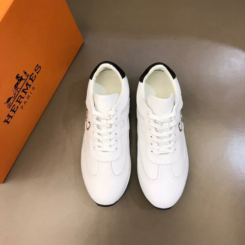 Hermès Camel Chunky Platform Sneakers - Back View