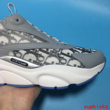 Dior Chocolate Brown Chunky Platform Sneakers - Front View