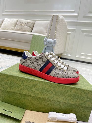 Gucci soft grey luxury sneakers view 11 premium leather build