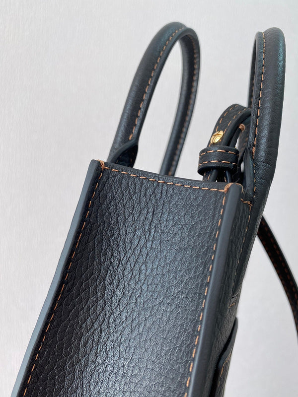 Understated Faux Leather Handbag - Signature Hardware Accents | Women's Designer-Inspired Purse #1128 - product detail shot (image 10) of designer-inspired handbag