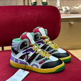 Gucci stone beige luxury sneakers view 10 bold athletic profile