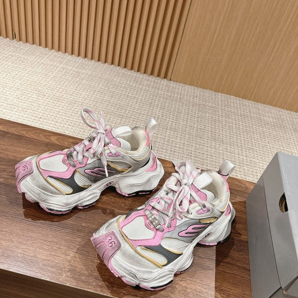 Balenciaga Beige Low-Top Sneakers - Front View