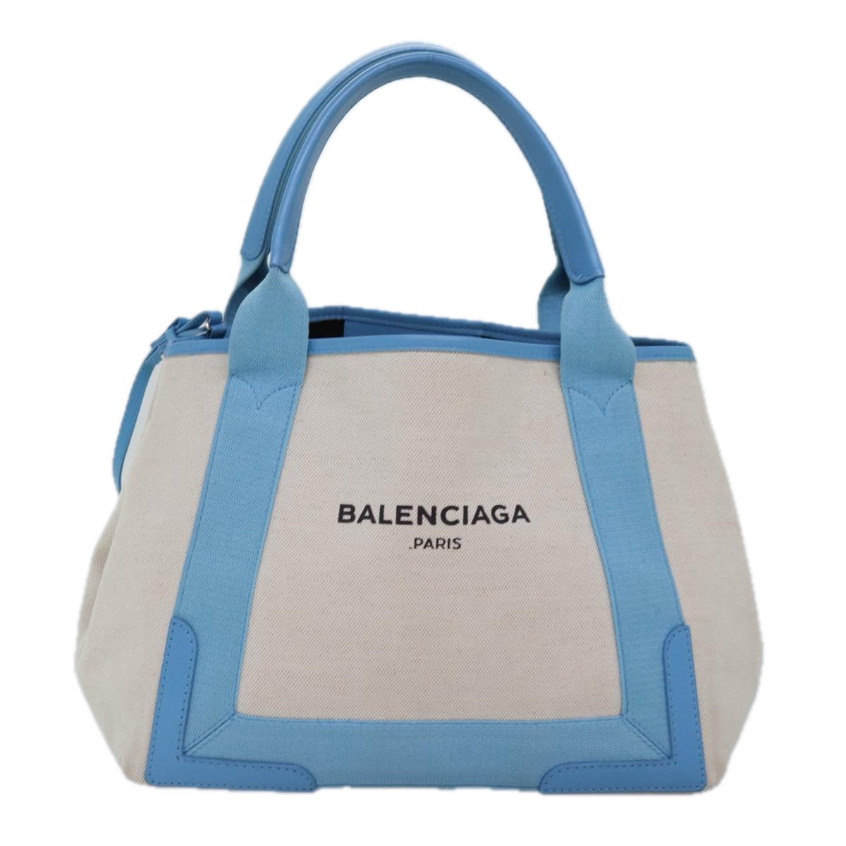 Balenciaga Navy Cabas S Hand Bag Canvas Blue Gray 339933 | Luxury Canvas Tote Bag