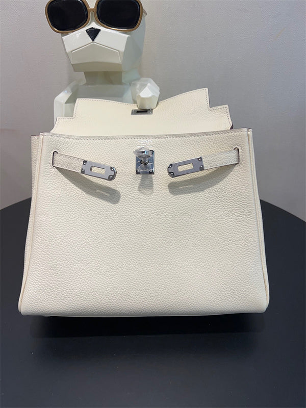  sophisticated top-handle bag styled with outfit 12