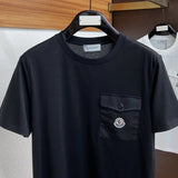 Side profile of Moncler luxury clothing with contemporary cut