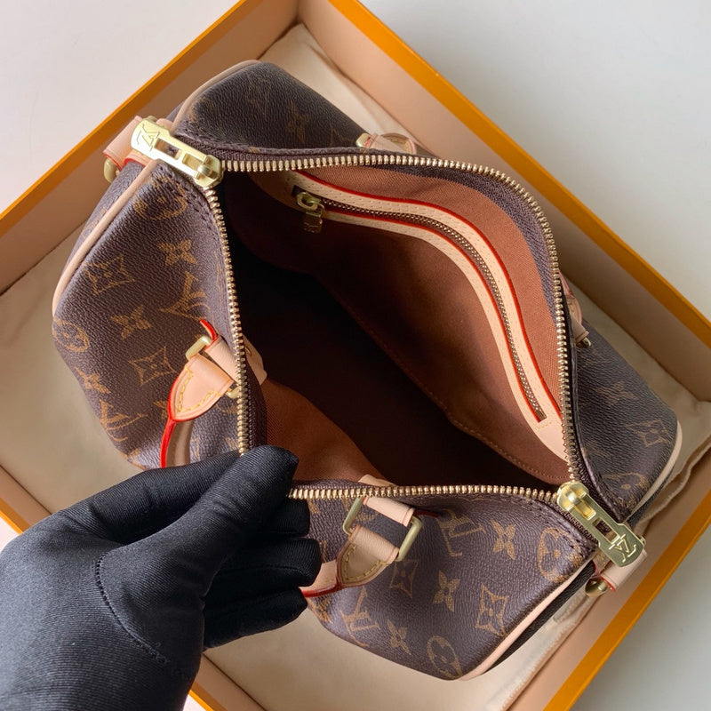 Side profile of classic sleek women's handbag – women's statement bag