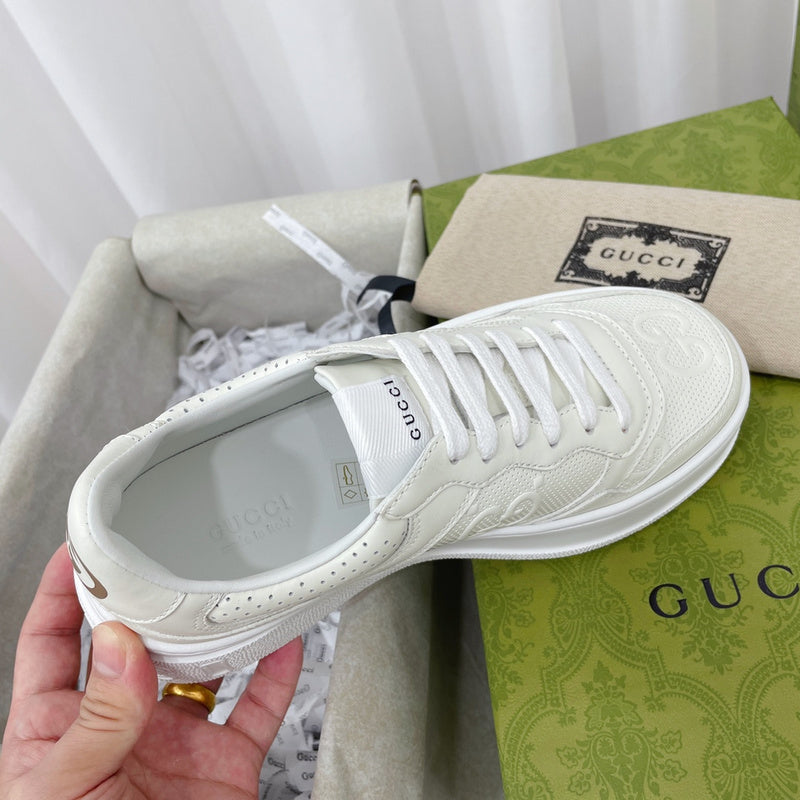 Gucci two-tone luxury sneakers view 9 minimalist modern build
