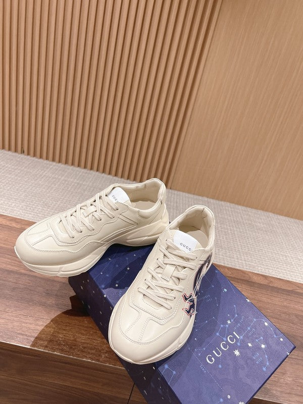 Gucci clean off-white luxury sneakers view 5 padded collar comfort