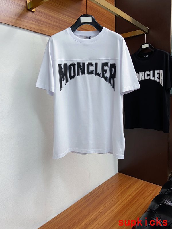 Back view of Moncler luxury clothing with contemporary cut