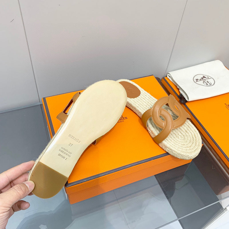 Hermès White Ankle Strap Sandals - Back View