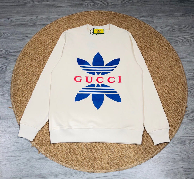Side profile of Gucci luxury clothing with monogram-inspired silhouette