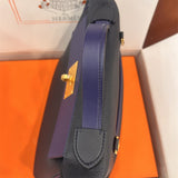 Side view of contemporary structured handbag