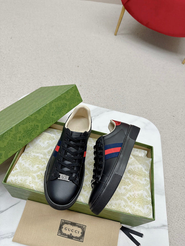 Gucci all-black luxury sneakers view 8 low-top design