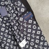 Back view of Louis Vuitton luxury clothing with logo-detail design