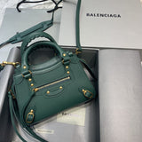 Bold Faux Leather Handbag - Signature Hardware Accents | Women's Premium Handbag #634 - front view (image 1) of designer-inspired handbag
