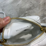 Statement Faux Leather Handbag - Modern Structured Build | Women's Statement Accessory #1043 - texture close-up (image 9) of designer-inspired handbag